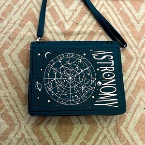 Crossbody bag that looks like astronomy book